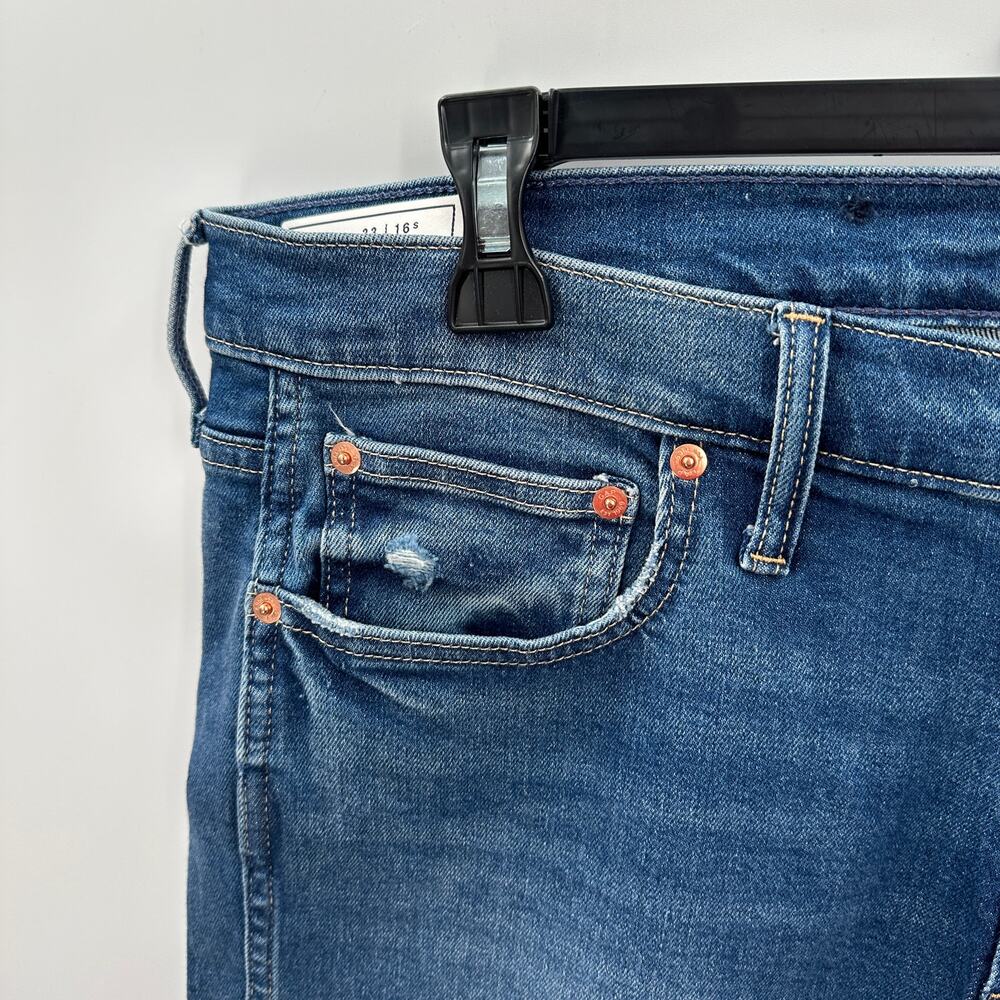 GAP DENIM Vintage Slim Mid Rise Distressed Medium Wash Jean // 16 Short - Picture 3 of 8